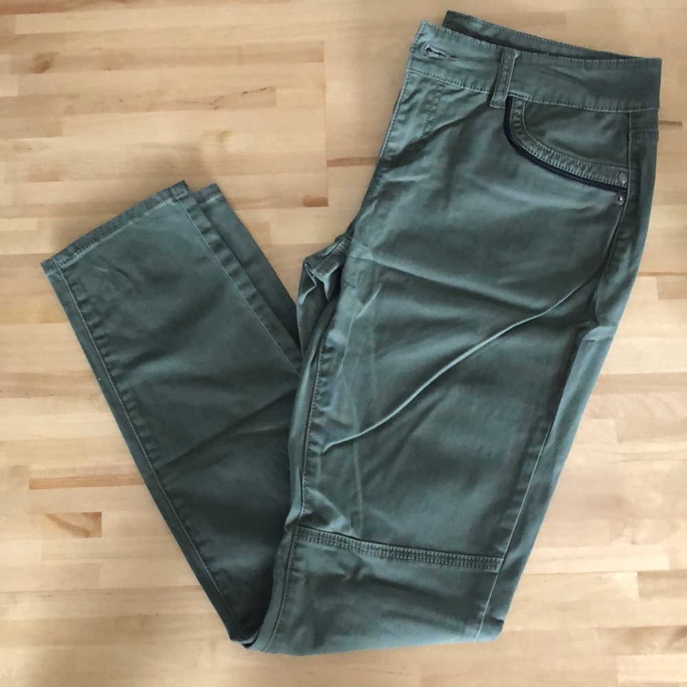 Maurices army green moto jeans